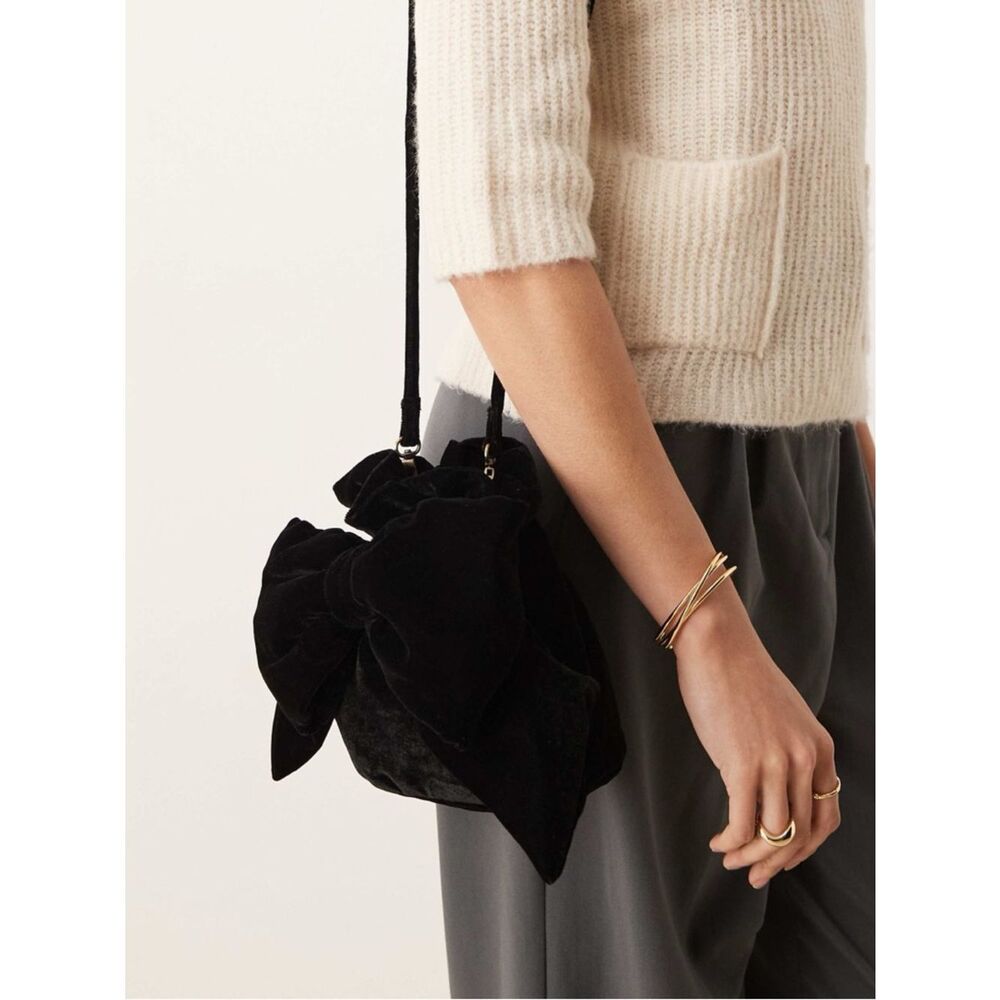 New Free People Belle Bow Crossbody Bag One Size